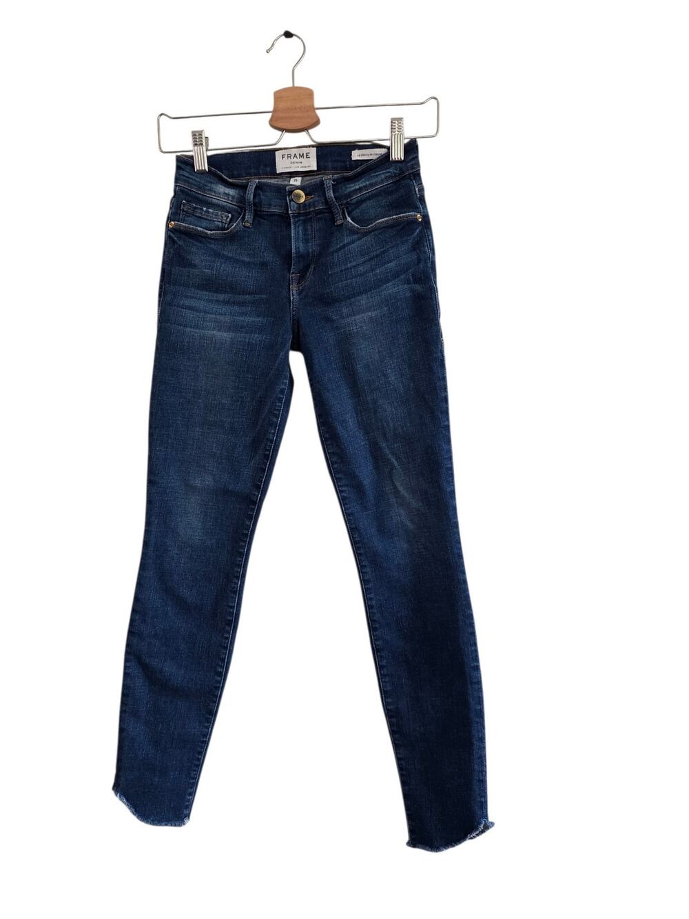 FRAME Le Skinny de Jeanne Jeans Women's 25 Dark Wash Skinny Stretch Denim